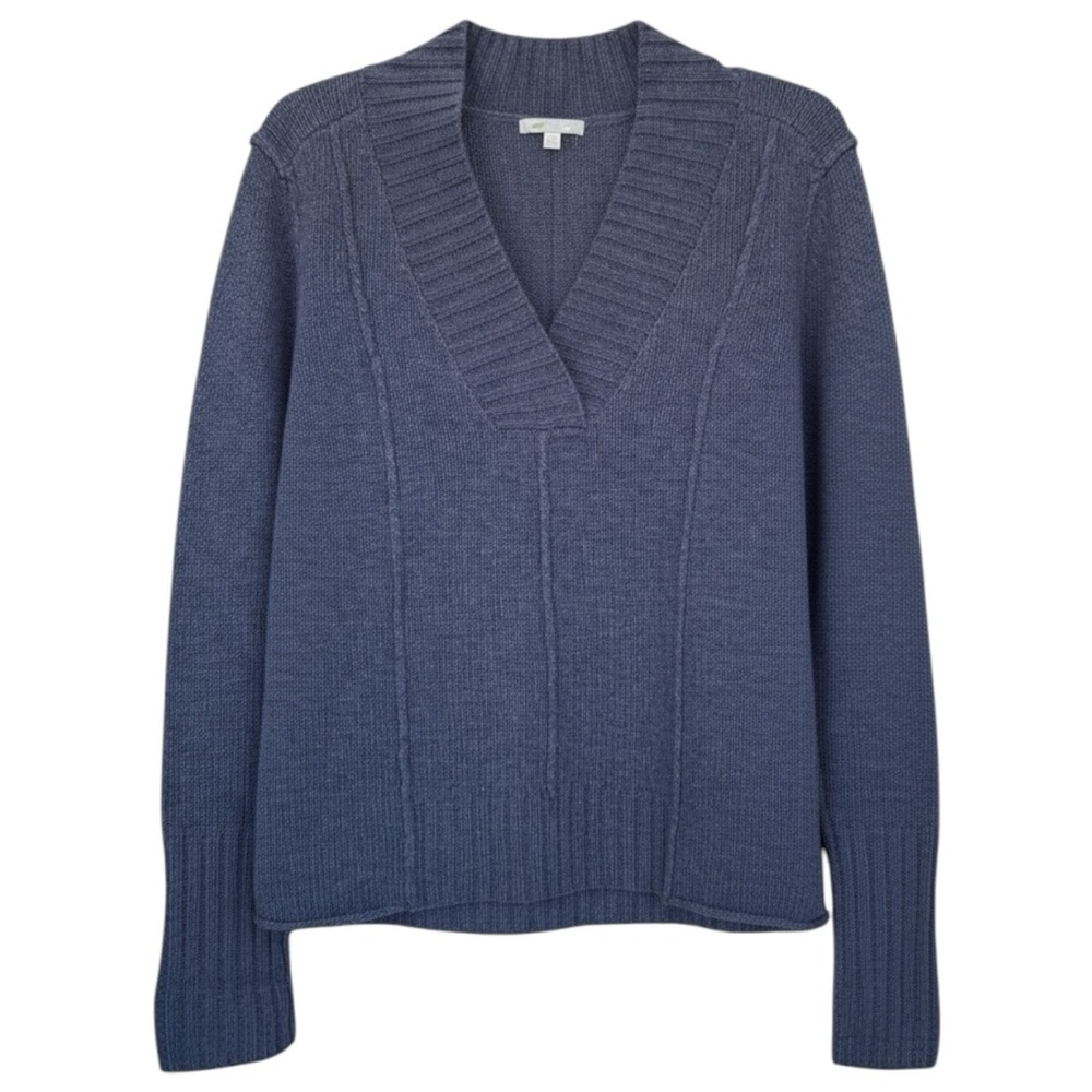 Toad & Co Wool Cashmere V-Neck Sweater Size Large Blue
